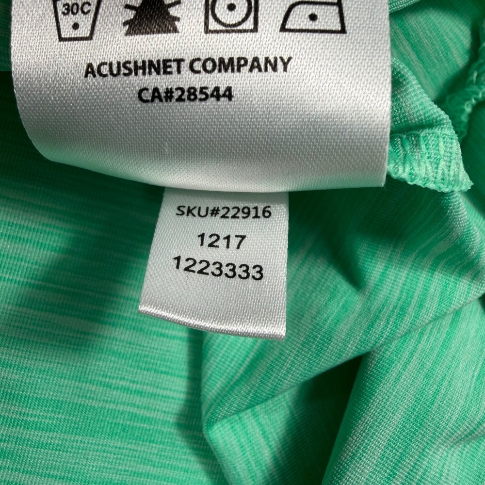 FootJoy Golf Polo Mens M Green Heathered Short Sleeve Performance EUC - Picture 7 of 9